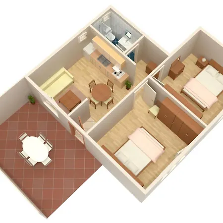 Apartments For Families With Children Vodice - 4181 Apartment *